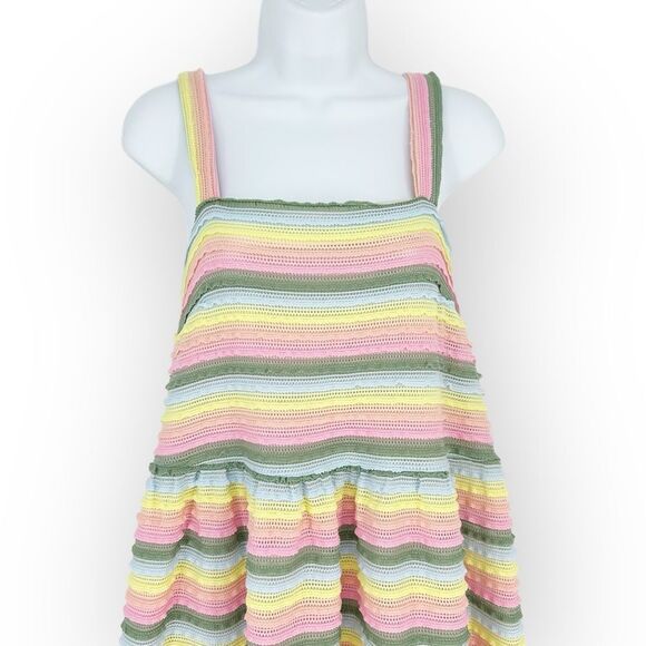 COREY‎ LYNN CALTER NWT XS Pastel Ribbon Band Nova Dress MIDI Cottagecore - Picture 2 of 10